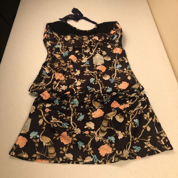 Boho Fairy Grunge 2-Piece Swimsuit Women Skirt Floral Top Large Bottom Small - Picture 2 of 14